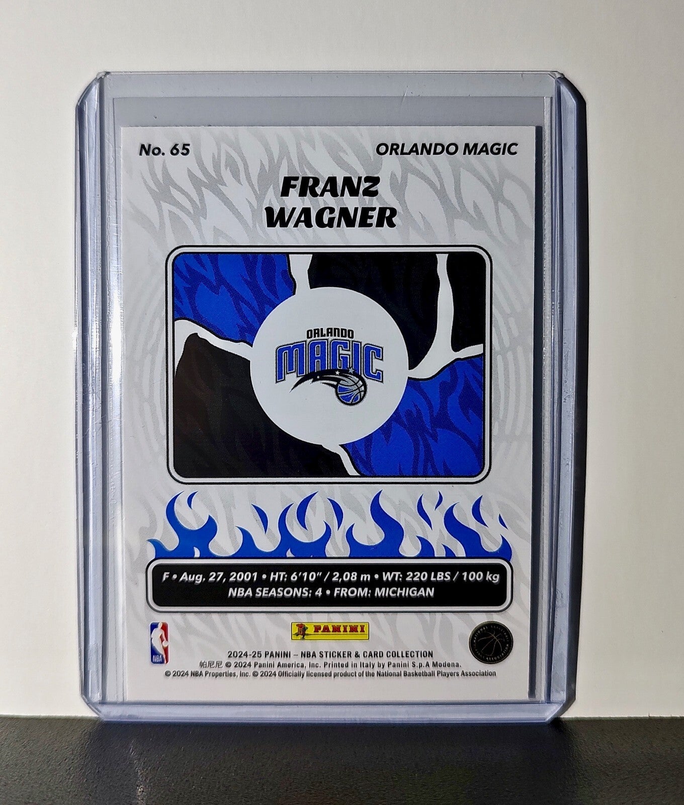 Franz Wagner 2024-25 Panini NBA #65 Sticker Card Orlando Magic