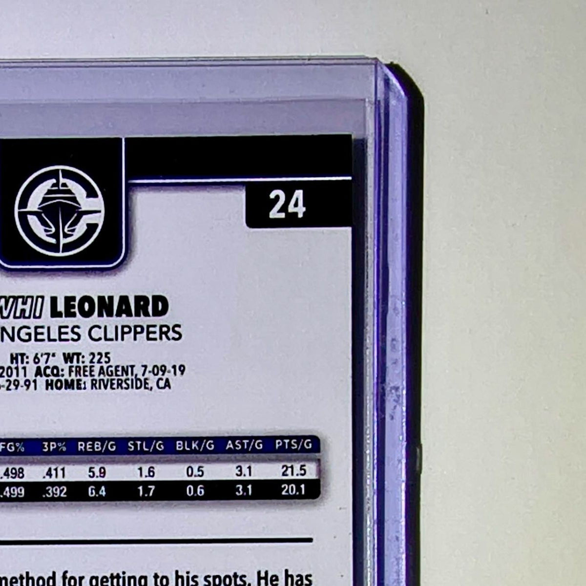 Kawhi Leonard 2025-26 NBA Topps Chrome Update #24 Card Los Angeles Clippers