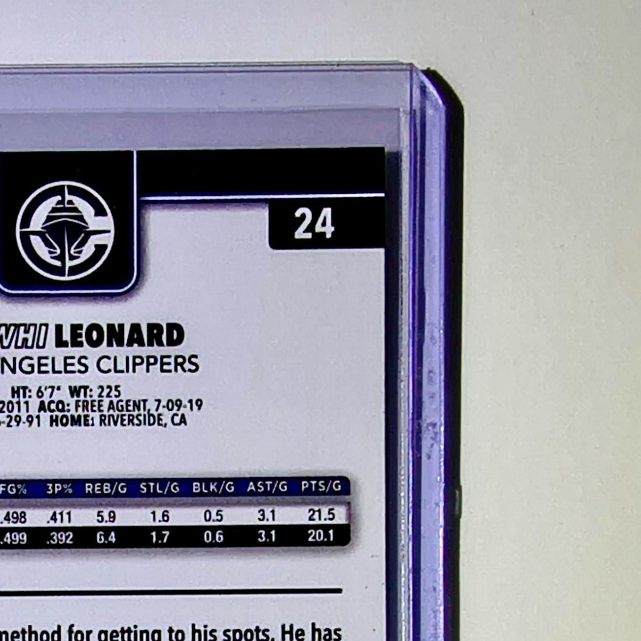 Kawhi Leonard 2025-26 NBA Topps Chrome Update #24 Card Los Angeles Clippers