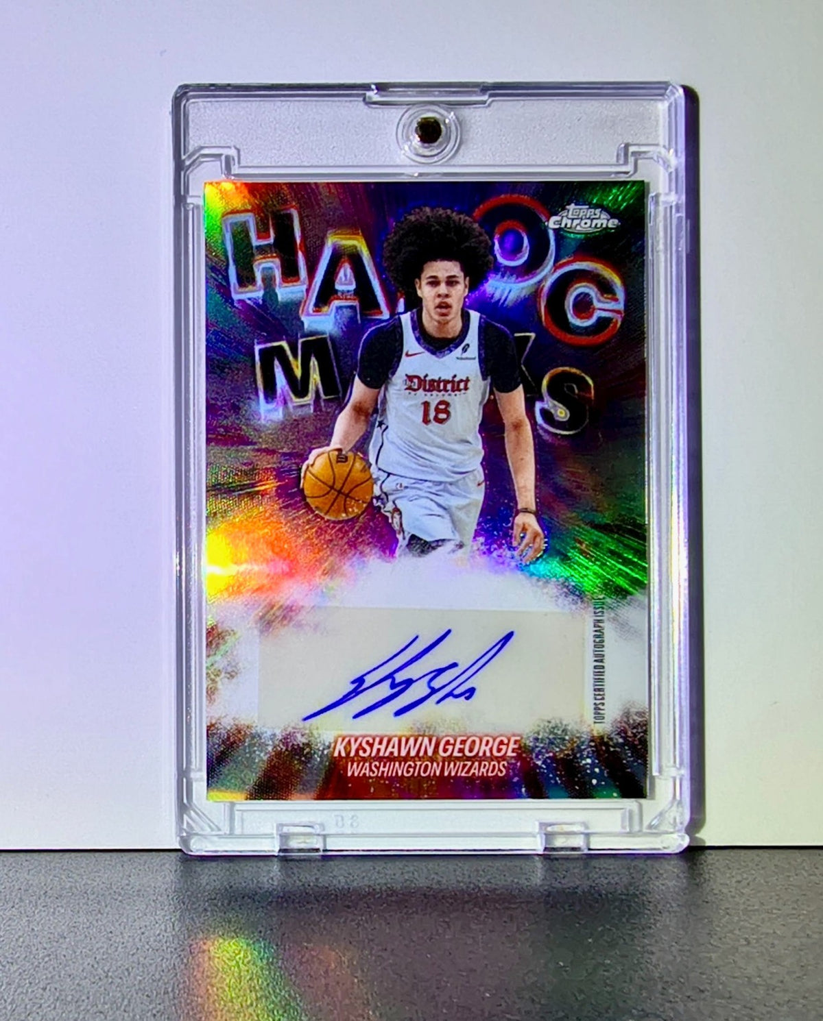 Kyshawn George 2025-26 NBA Topps Chrome Update #HM-KG Havoc Marks Refractor Auto