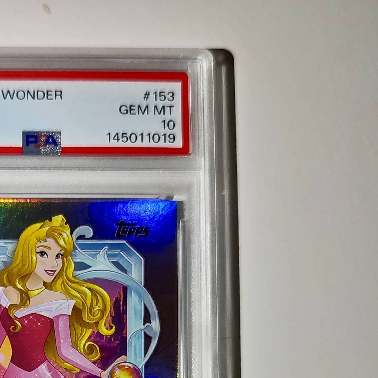 Aurora 2025 Topps Disney Cartoon Princess #153 Card Sleeping Beauty PSA 10
