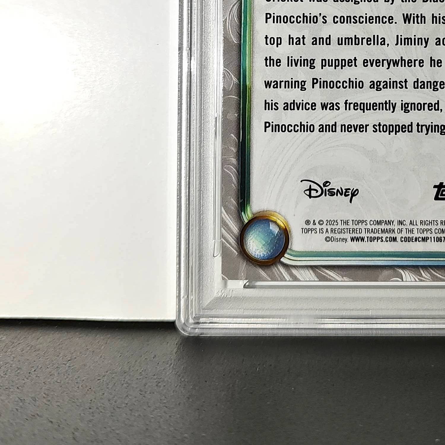 Jiminy Cricket 2025 Topps Disney Wonder #10 Winter Variant Card Pinocchio PSA 9