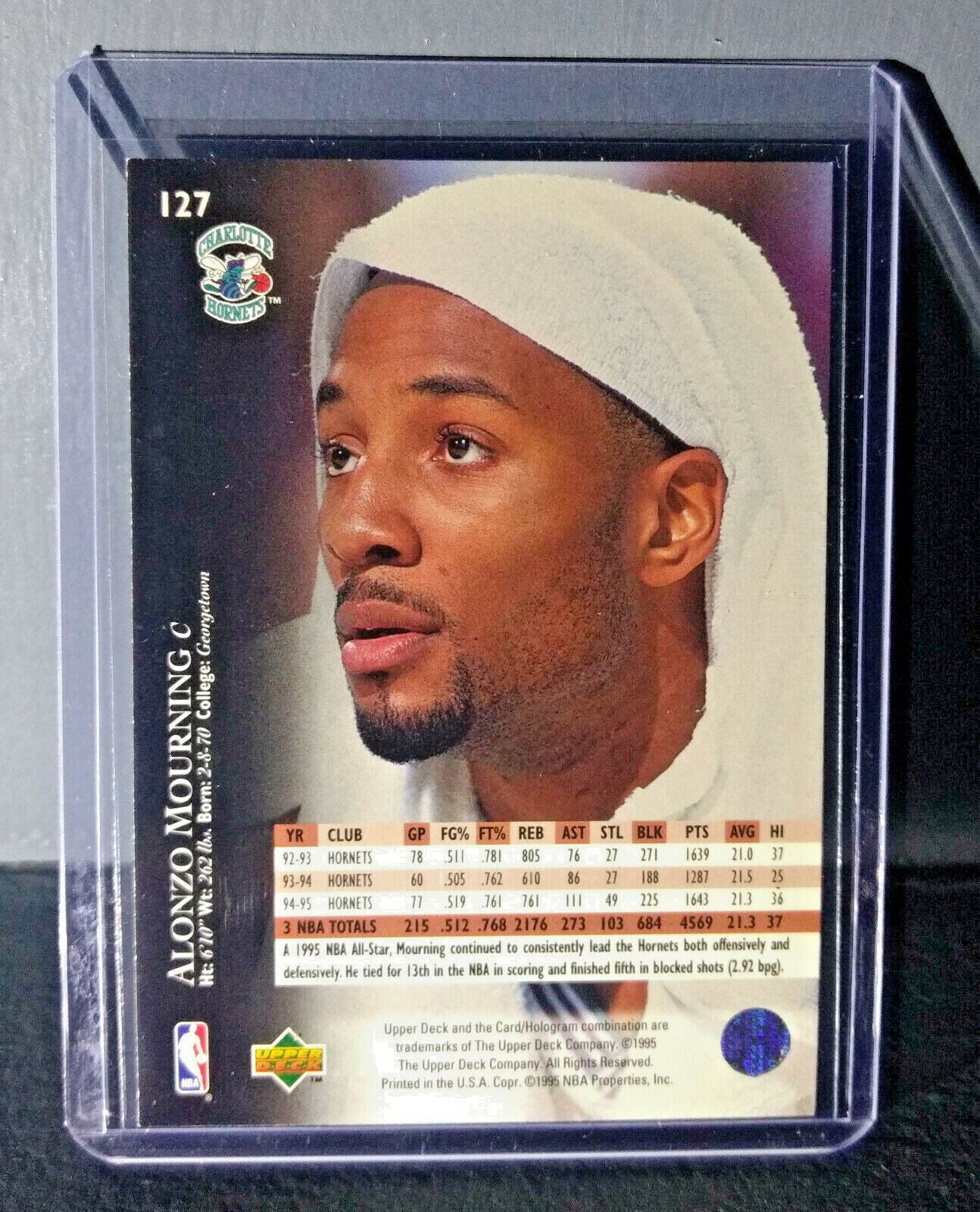 1995-96 Upper Deck Alonzo Mourning #127 Basketball Card