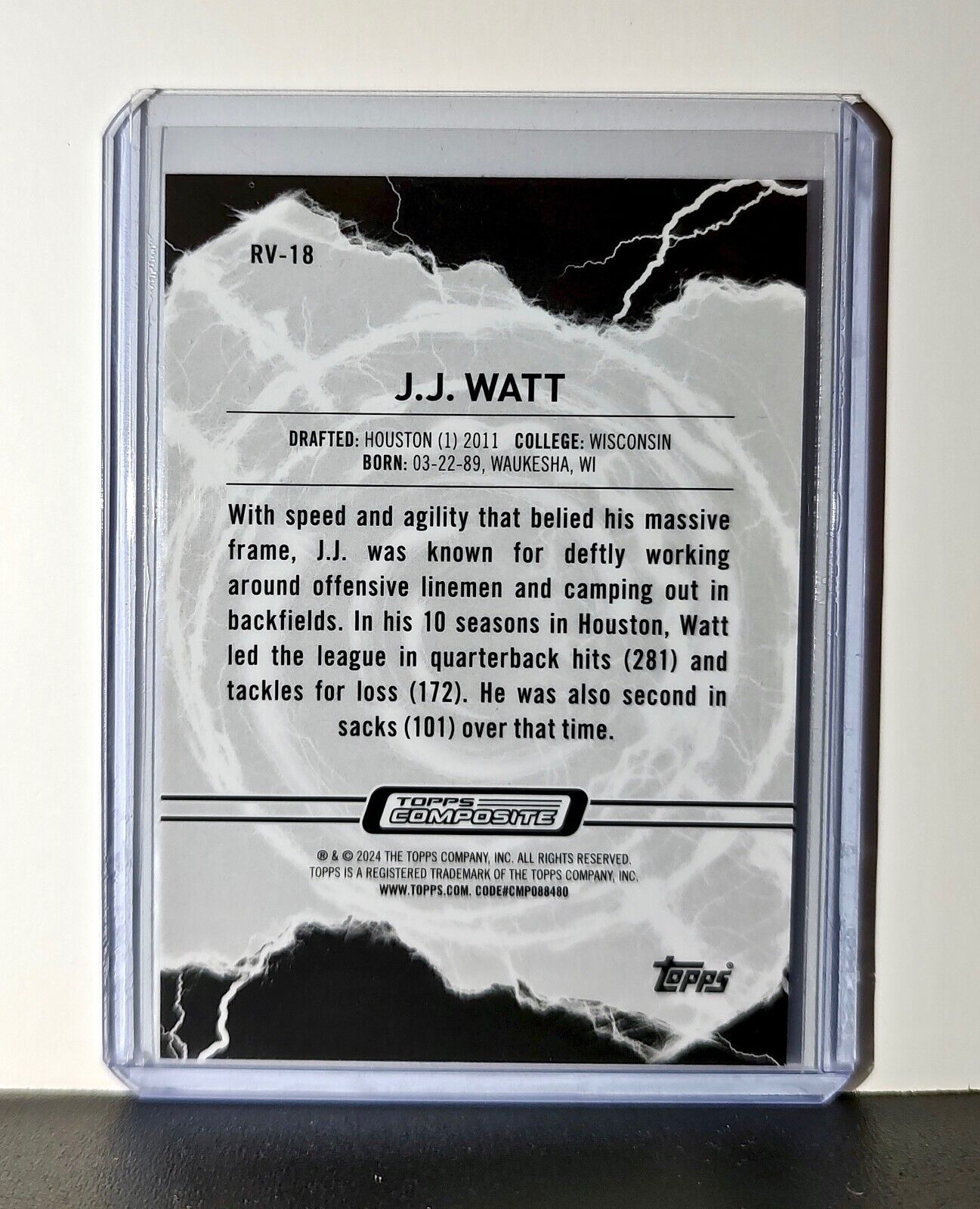 J.J. Watt 2023 Topps Resurgence Voltaic NFL #RV-18 Card Los Angeles Raiders
