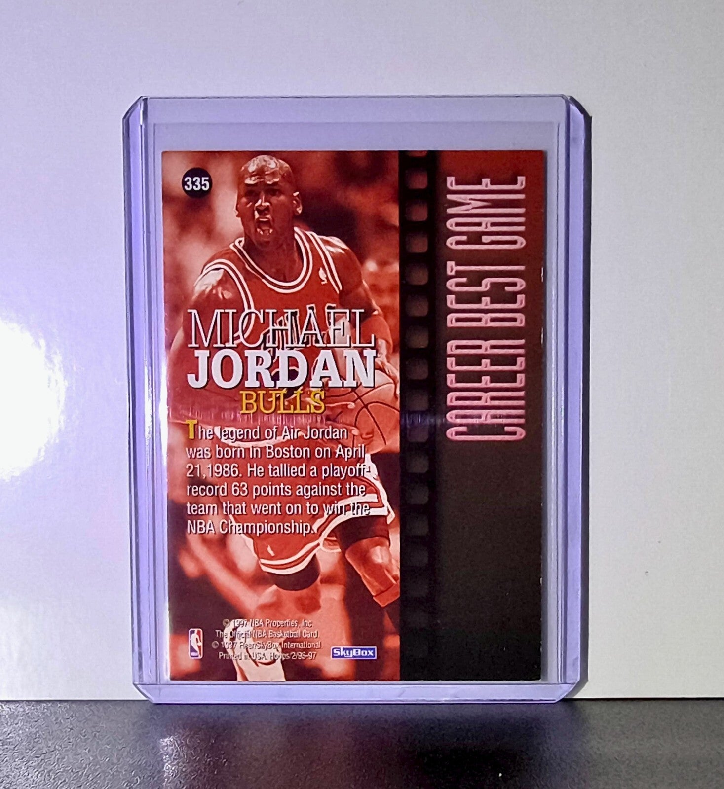 Michael Jordan 1996-97 Hoops  Career Best Game #335 Card Chicago Bulls