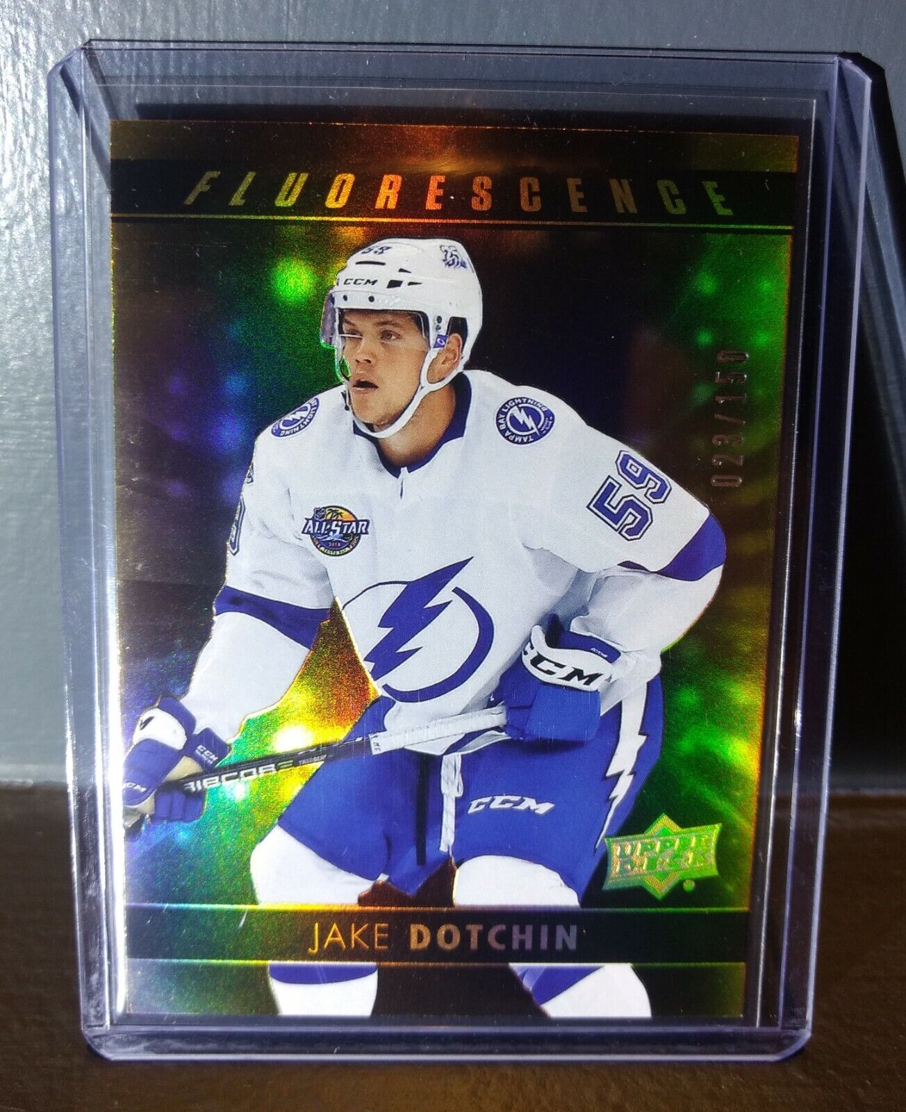 2017 Jake Dotchin Upper Deck Fluorescence #F-12 Hockey Card #/150