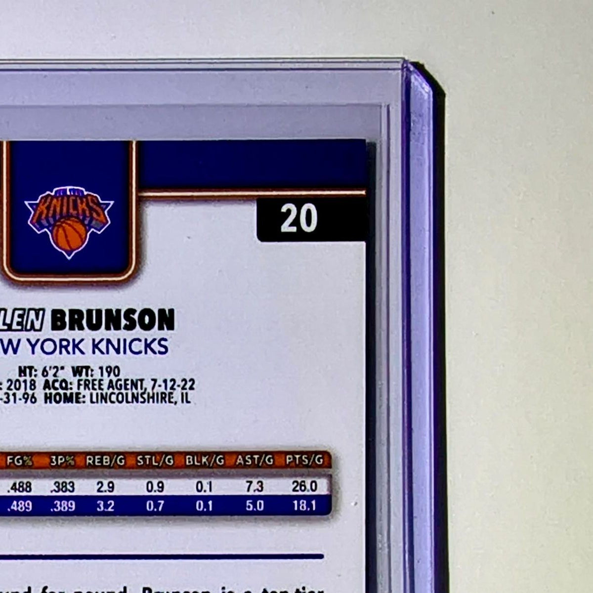 Jalen Brunson 2025-26 NBA Topps Chrome Update #20 Basketball Card NY Knicks