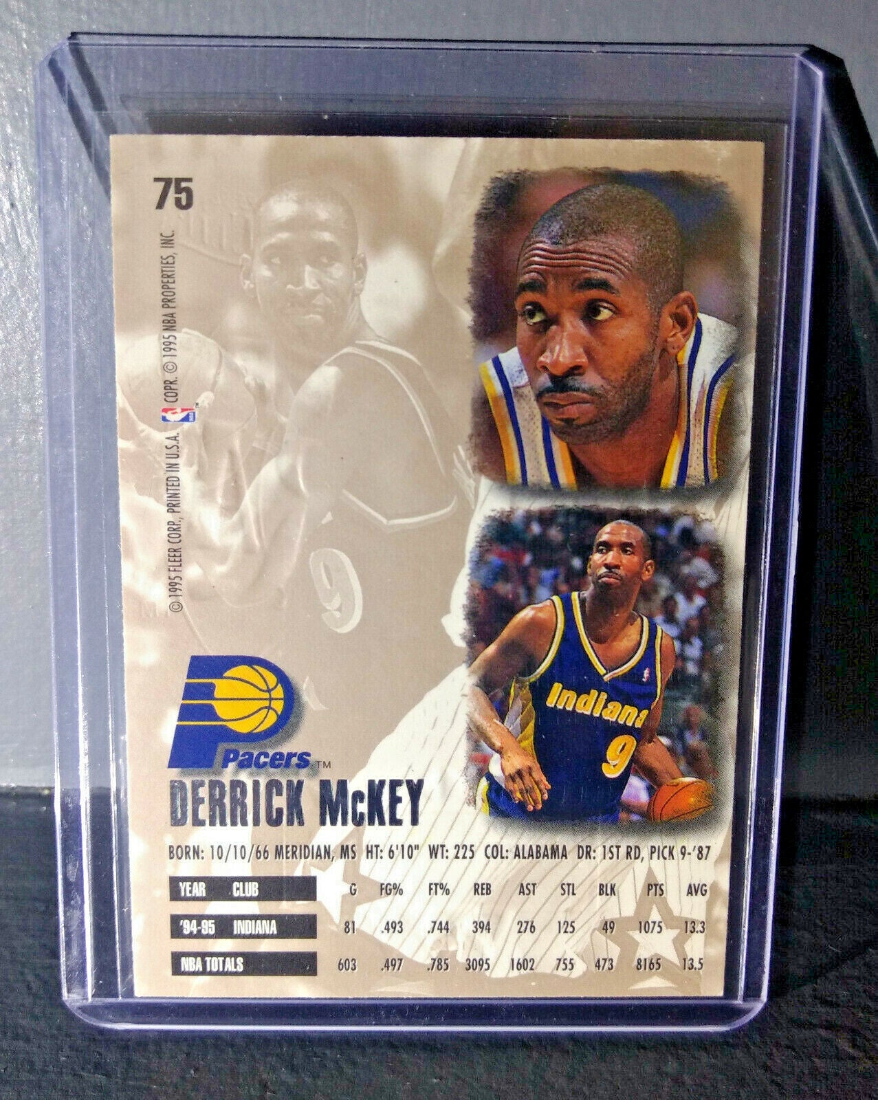 1995-96 Derrick McKey Fleer Ultra Gold Medallion #75 Basketball Card