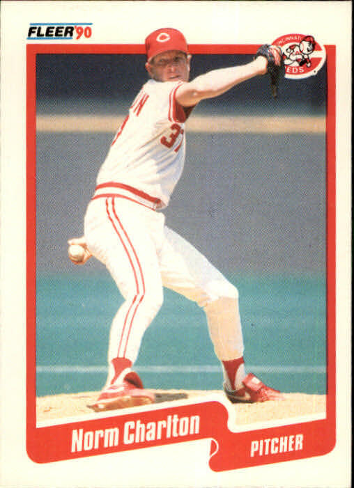 1990 Norm Charlton Fleer Baseball Card #416