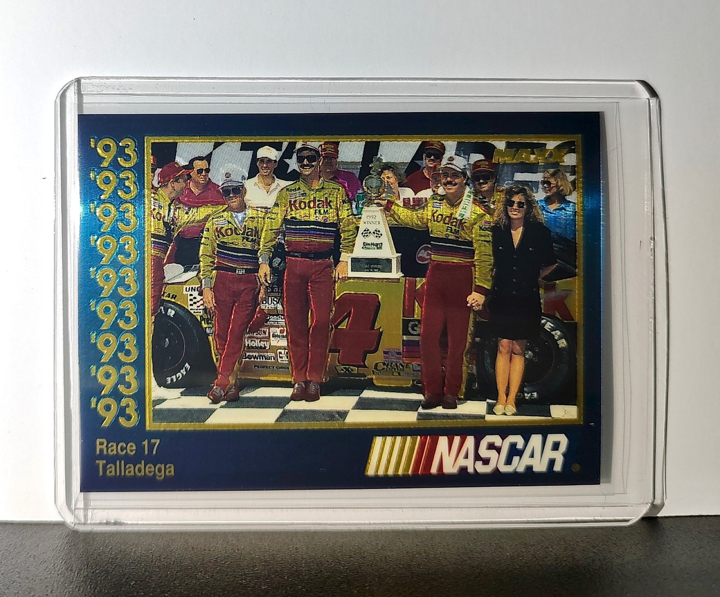 Race 17 Talladega YR 1993 Maxx Premier Plus Racing #196 NASCAR Card
