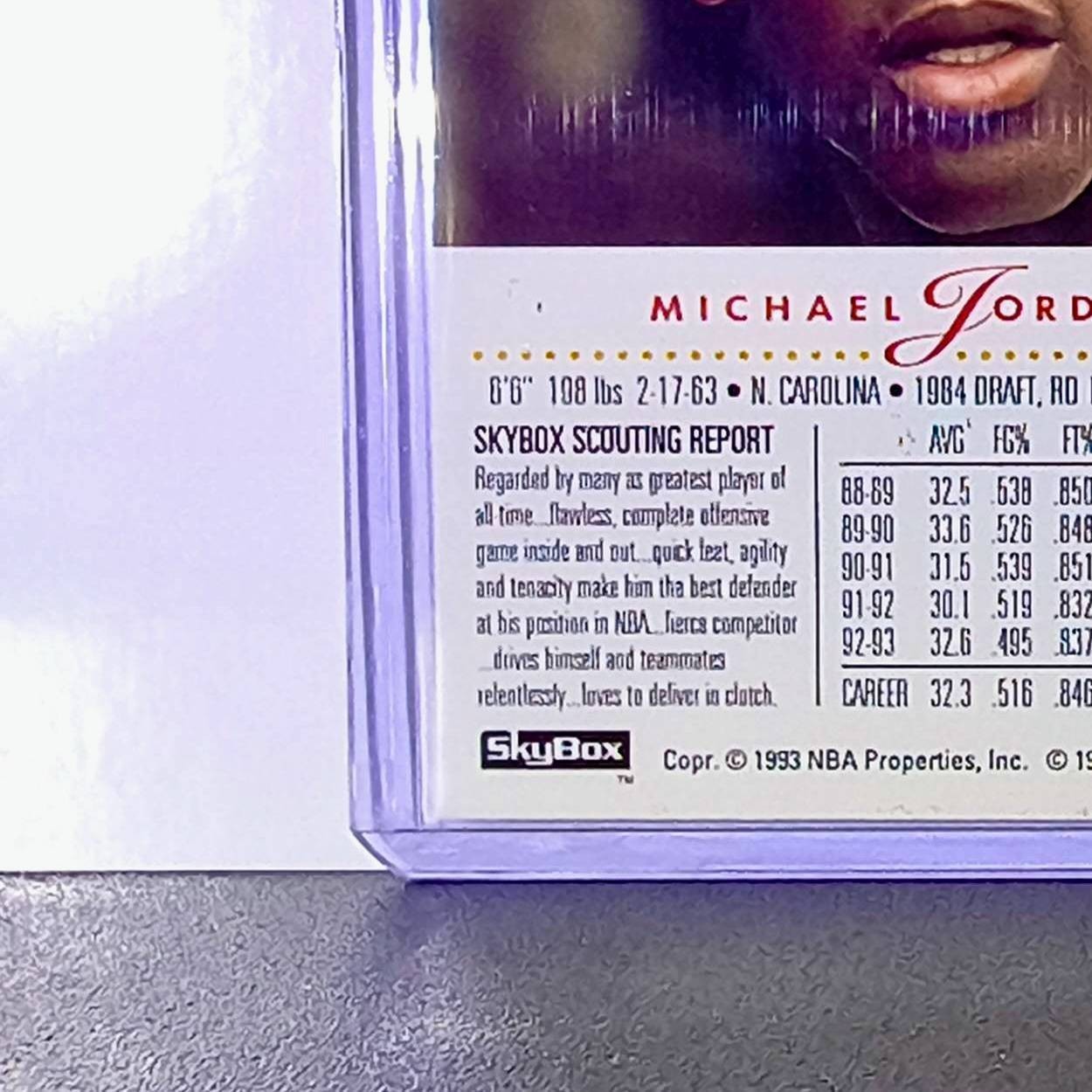 Michael Jordan 1993-94 Skybox Premium #45 Basketball Card Chicago Bulls