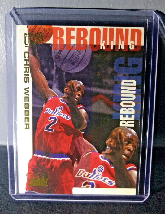 1994-95 Chris Webber Fleer Ultra Rebound King #9 Basketball Card