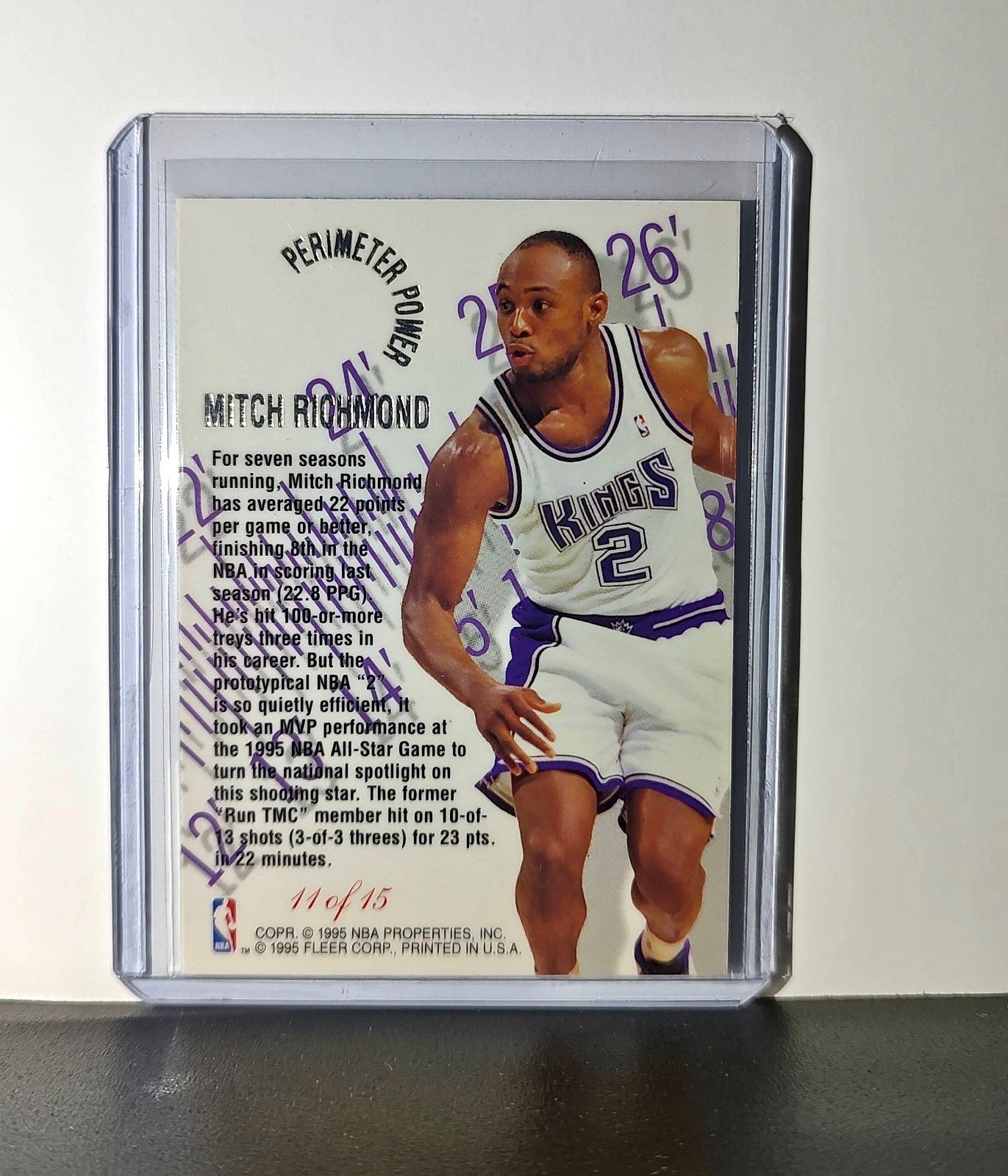 Mitch Richmond 1995-96 Flair NBA #11 Perimeter Power Card