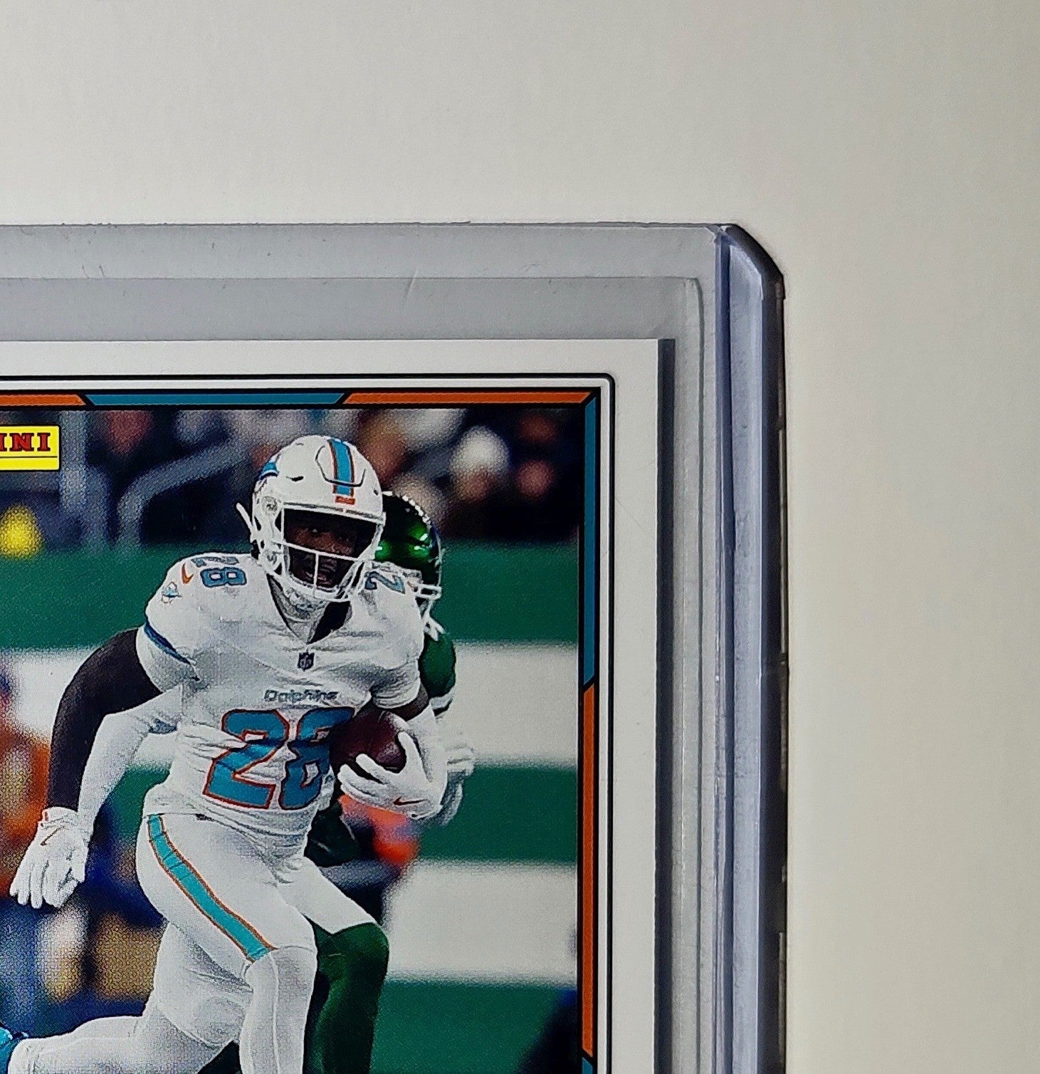 De'Von Achane 2025 Panini NFL #41 Sticker Card Miami Dolphins