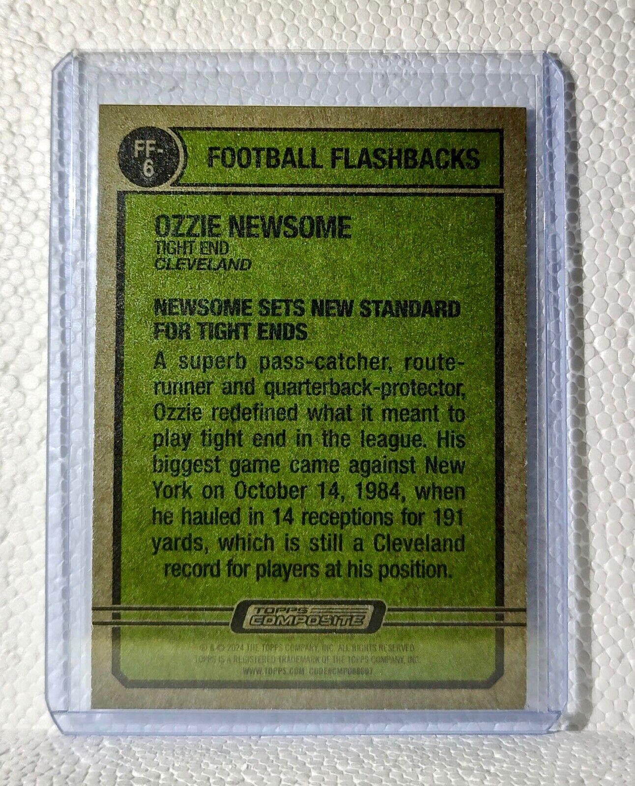 Ozzie Newsome 2023 Topps Flashbacks NFL #FF-6 Football Card Cleveland Browns