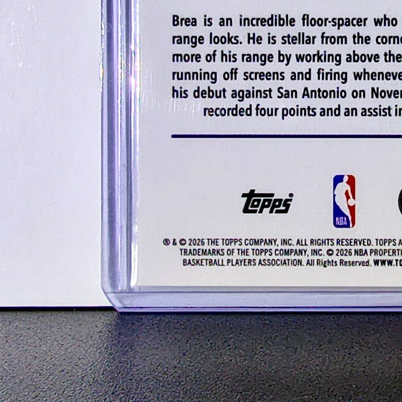 Koby Brea Rookie 2025-26 NBA Topps Chrome Update Refractor #192 Card Suns
