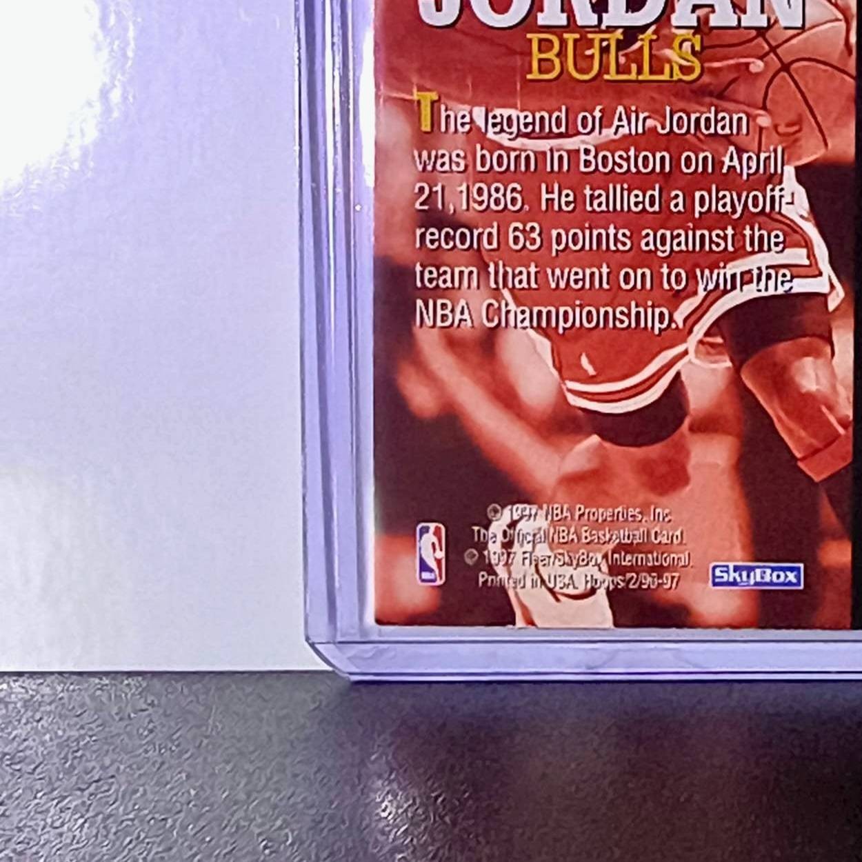 Michael Jordan 1996-97 Hoops  Career Best Game 335 Basketball Card Chicago Bulls
