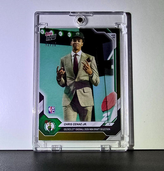 Chris Cenac Jr. Rookie 2026-27 Topps NBA Draft CCEN Gold Foil 31/50 Card Celtics