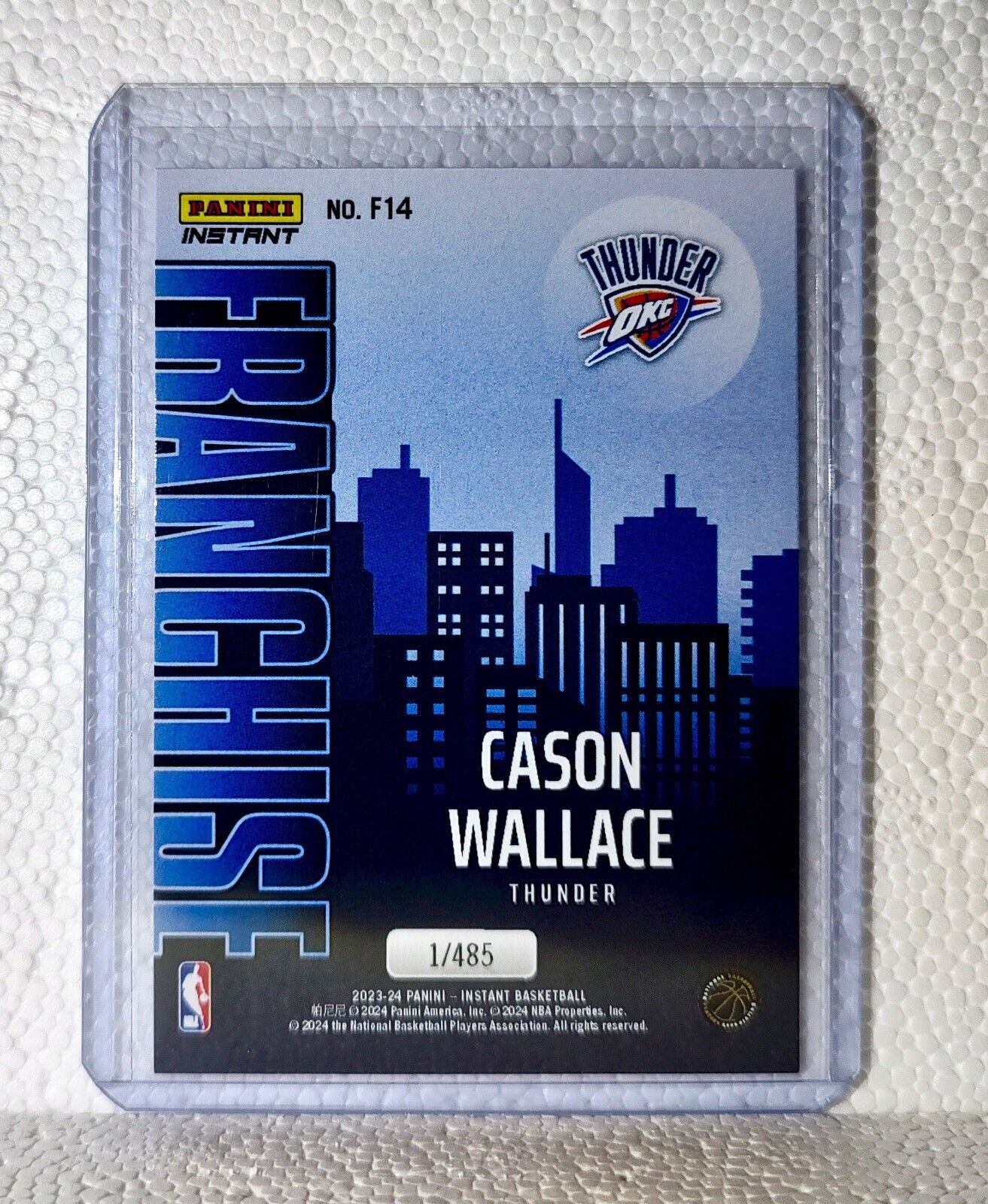 Cason Wallace 2023-24 NBA #14 Franchise Basketball Card OC Thunder 1/485