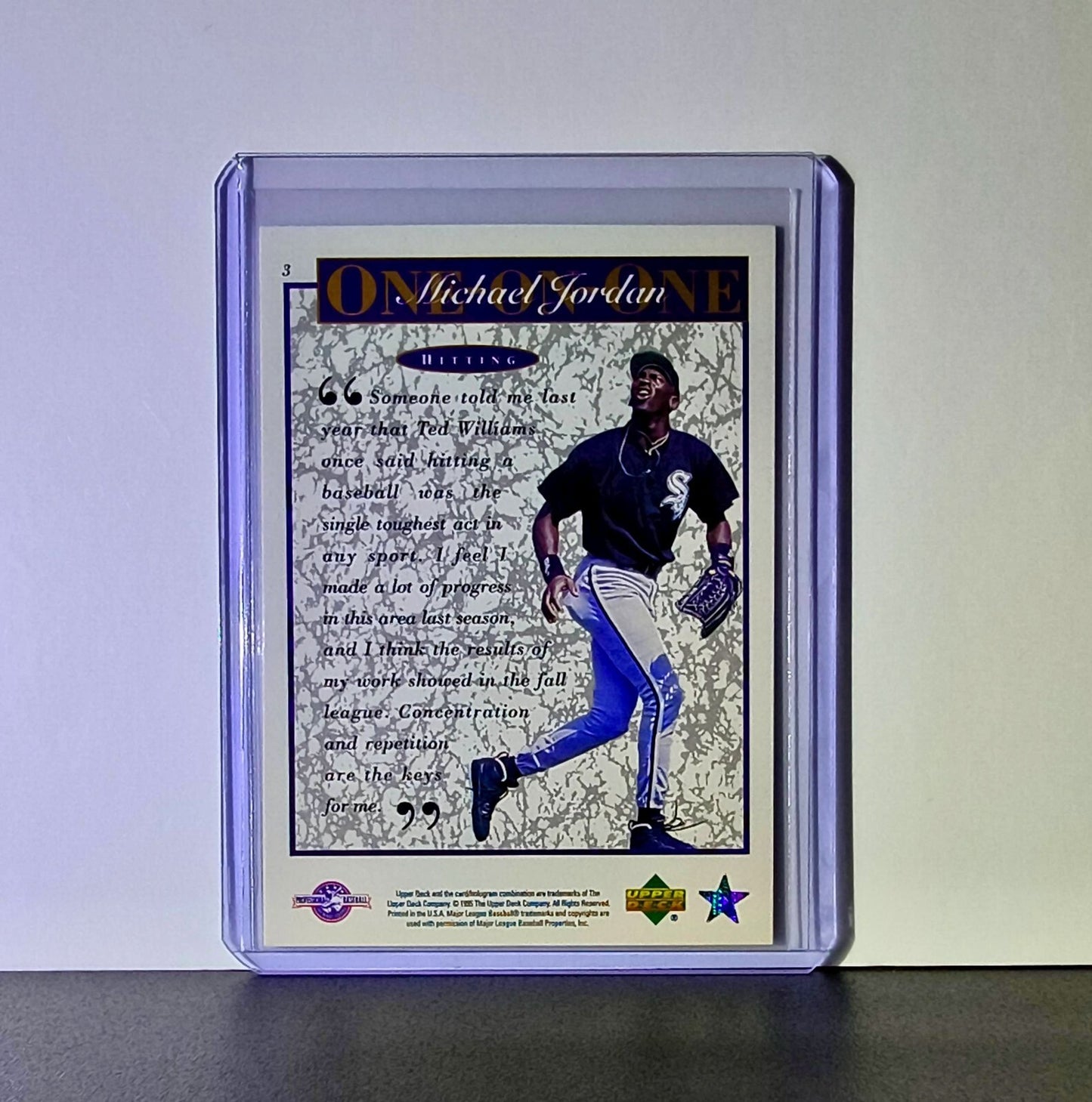 Michael Jordan 1995 Upper Deck Minors One on One #3 Card Chicago Bulls