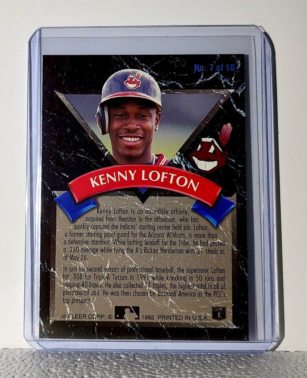 Kenny Lofton 1992 Fleer Ultra #7 All-Rookie Team MLB Card Cleveland Indians