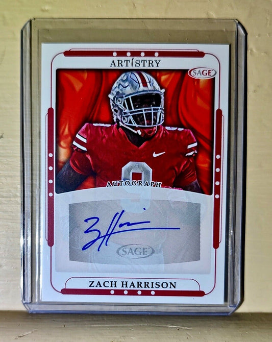 Zach Harrison 2023 SAGE NFL Artistry Football #ART-ZH Autographed Card