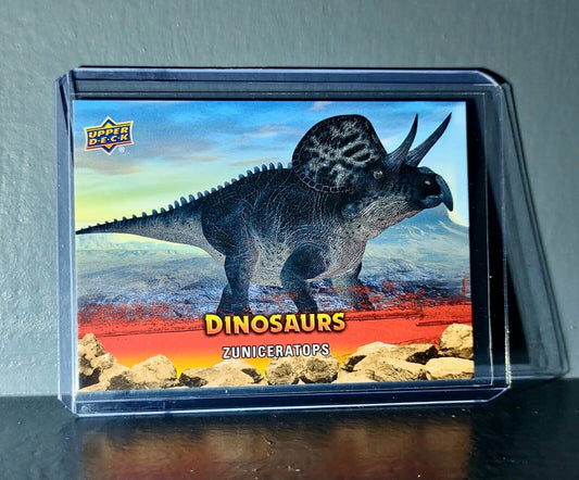 2015 Upper Deck Dinosaurs Zuniceratops Extinction Red Parallel #98 Card