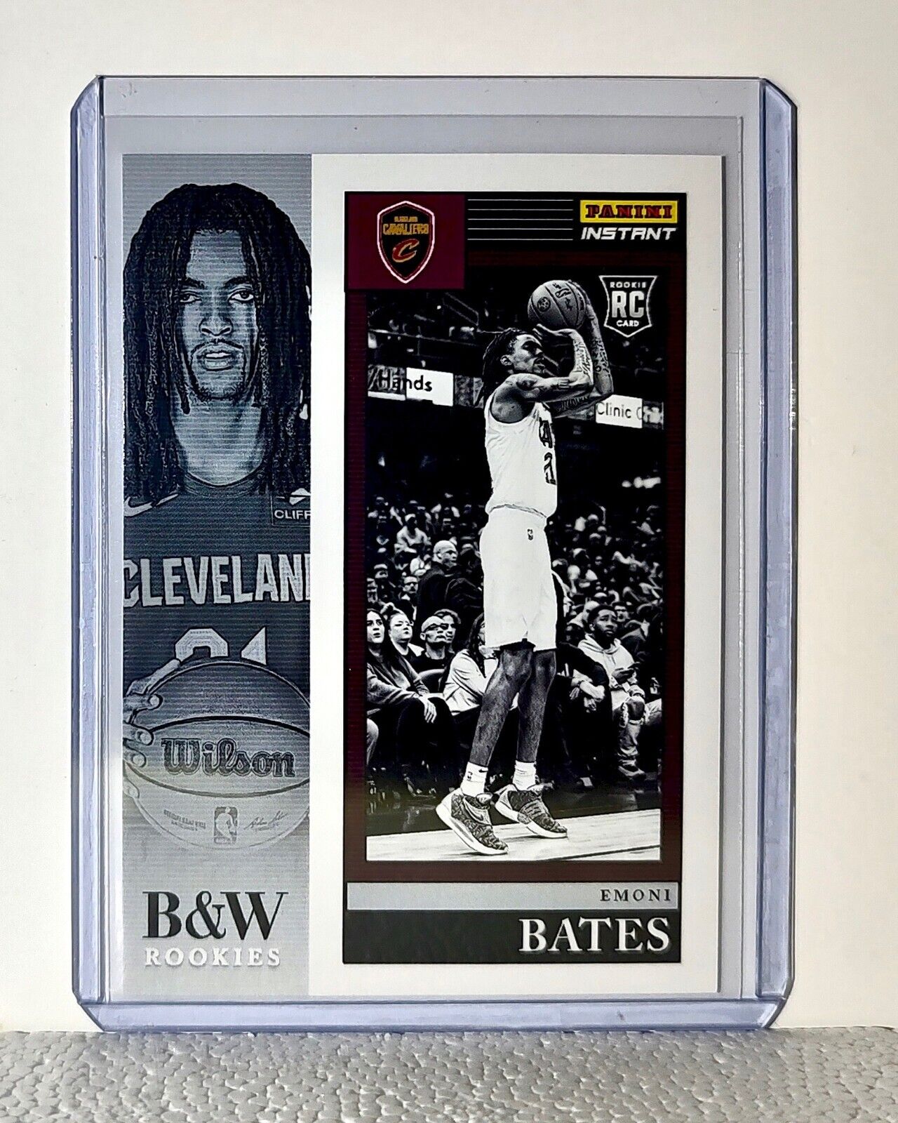 Emoni Bates 2023-24 Panini NBA #34 Black and White Rookies Card 1/326