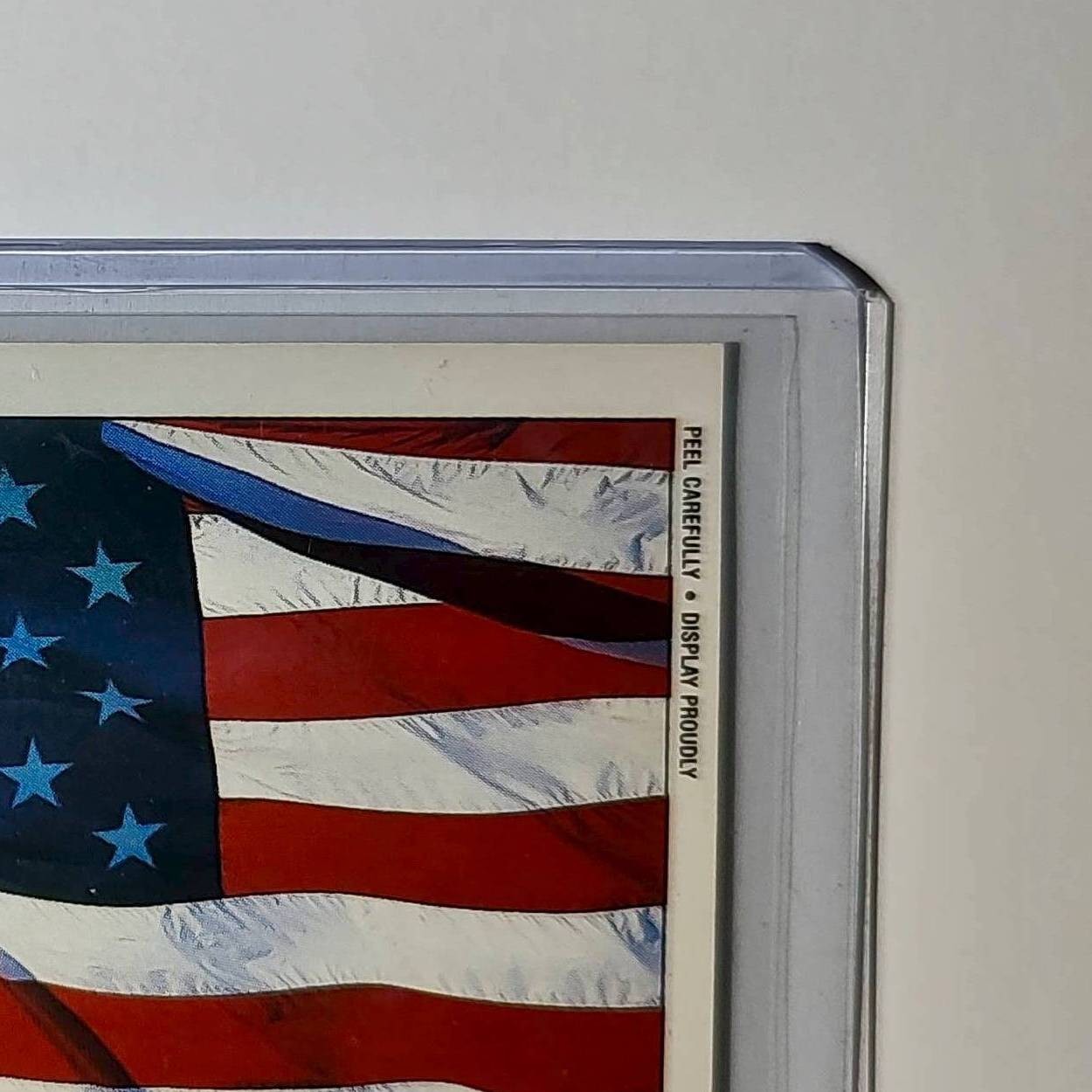 American Flag 1991 Topps Desert Storm #1 Sticker Card