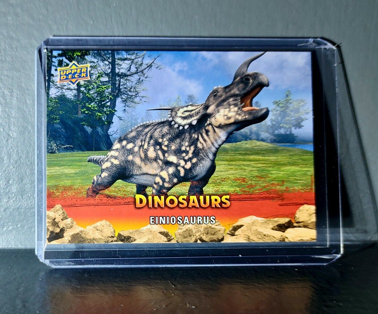 2015 Upper Deck Dinosaurs Einiosaurus Extinction Red Parallel #70 Card