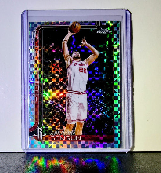 Alperen Sengun 2025-26 NBA Topps Chrome Update X-Fractor #38 Card Rockets