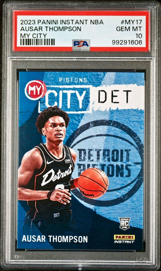 Ausar Thompson 2023 Panini MyCity Rookie NBA #MY-17 Basketball Card PSA 10 Gem