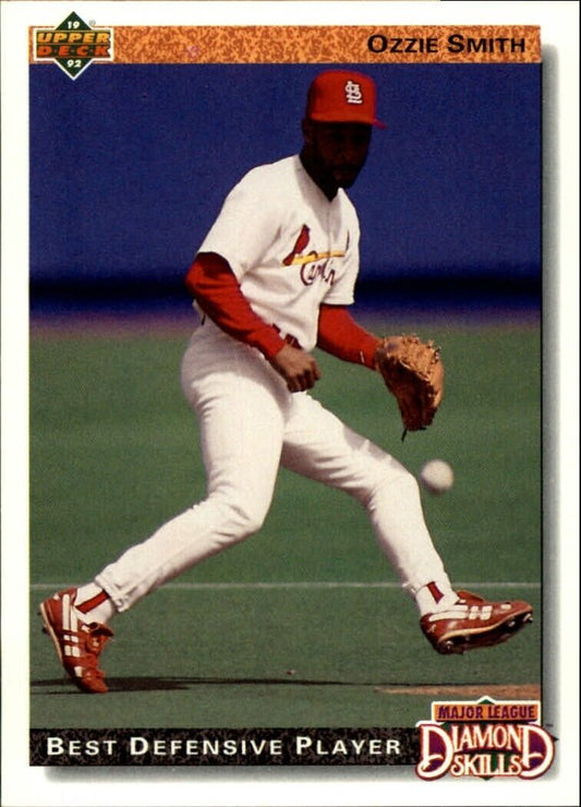 Ozzie Smith 1992 Upper Deck MLB #716 Diamond Skills Baseball Card Cardinals