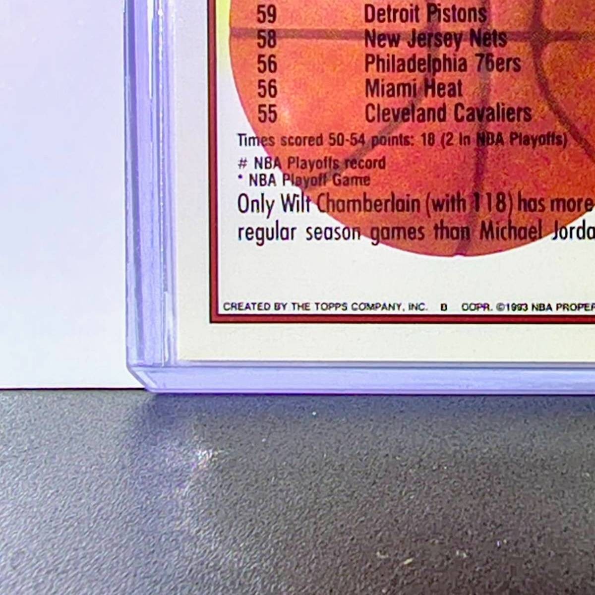 Michael Jordan 1992-93 Topps 50 Point Club #205 Basketball Card Chicago Bulls