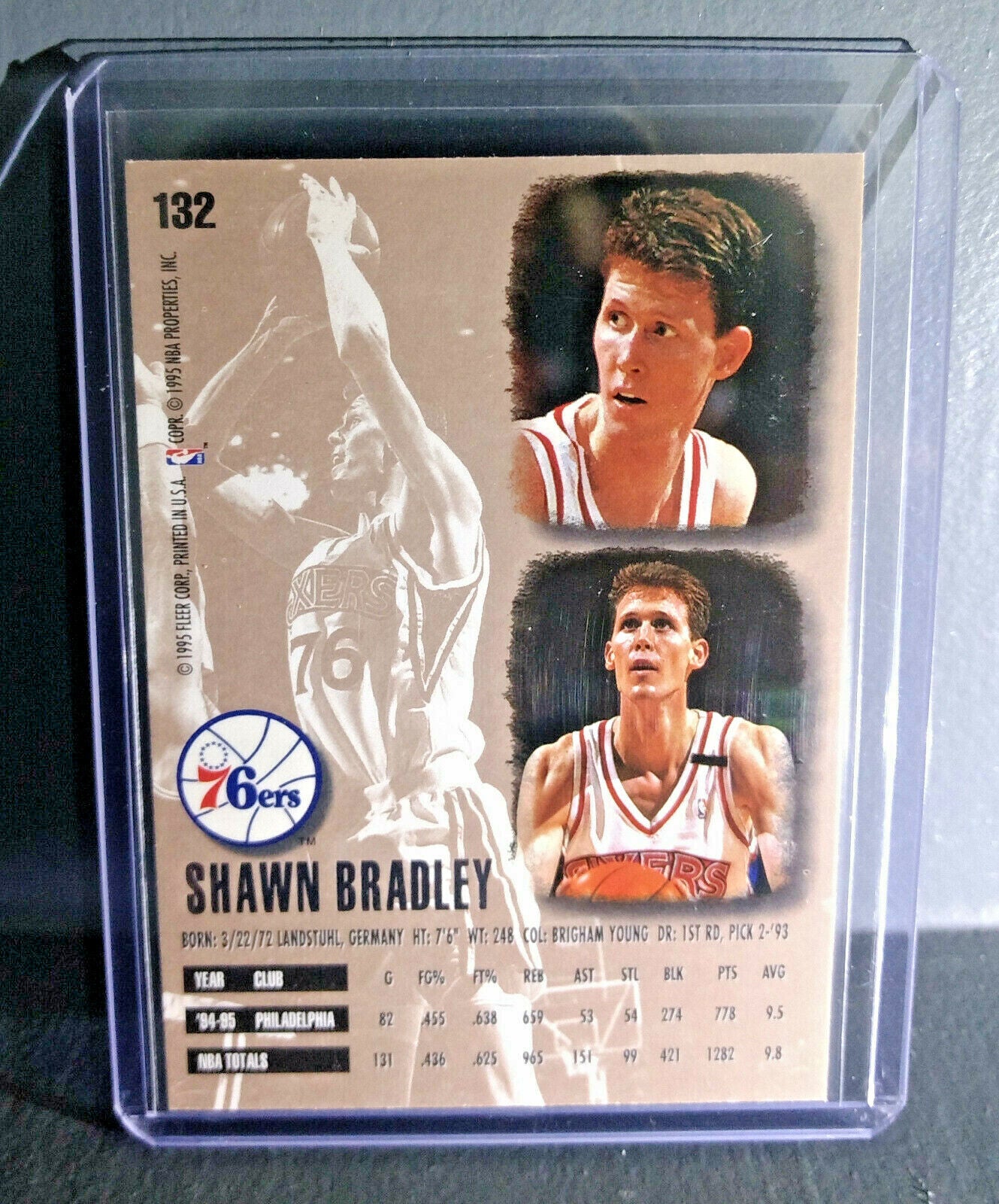 1995-96 Shawn Bradley Fleer Ultra #132 Basketball Card