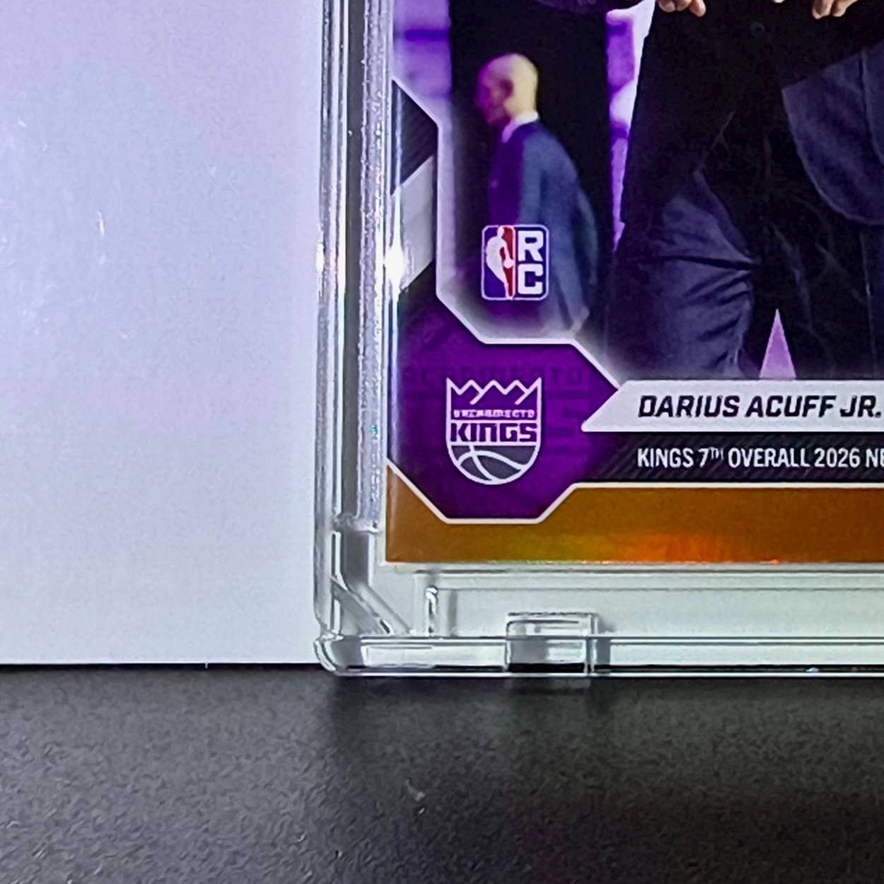 Darius Acuff Jr. Rookie 2026-27 Topps NBA Draft Night Orange Foil 02/25 Kings