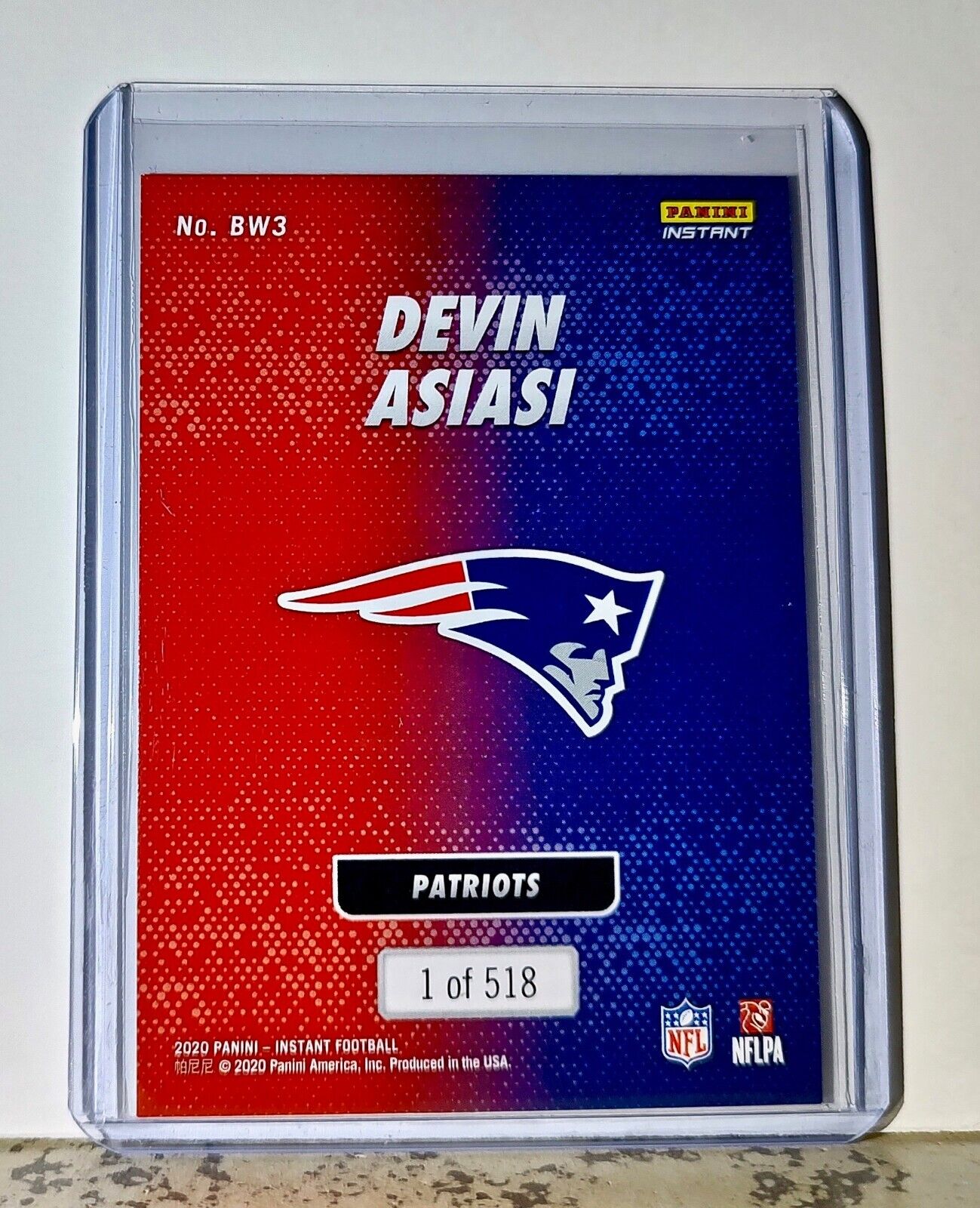 Devin Asiasi 2020 Panini NFL #3 Black and White Rookies Card Patriots 1 of 518