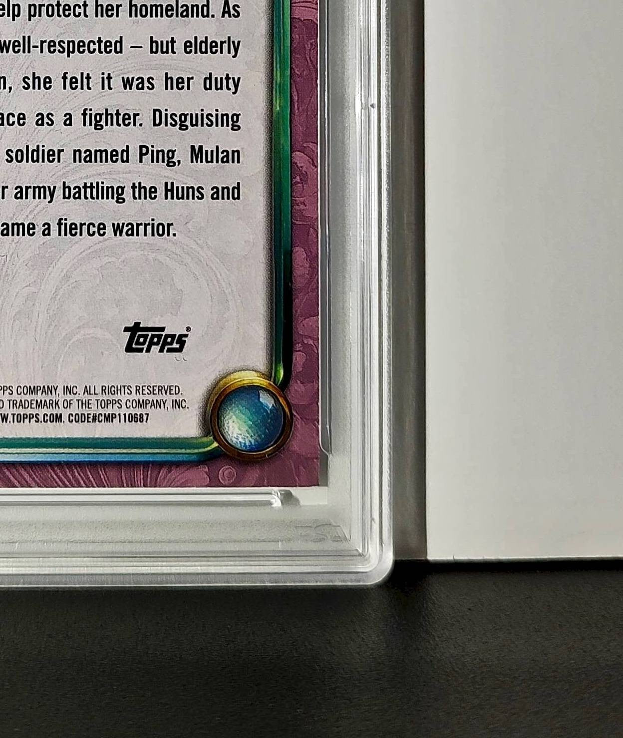 Mulan 2025 Topps Disney Cartoon Princess #158 Card Mulan PSA 9