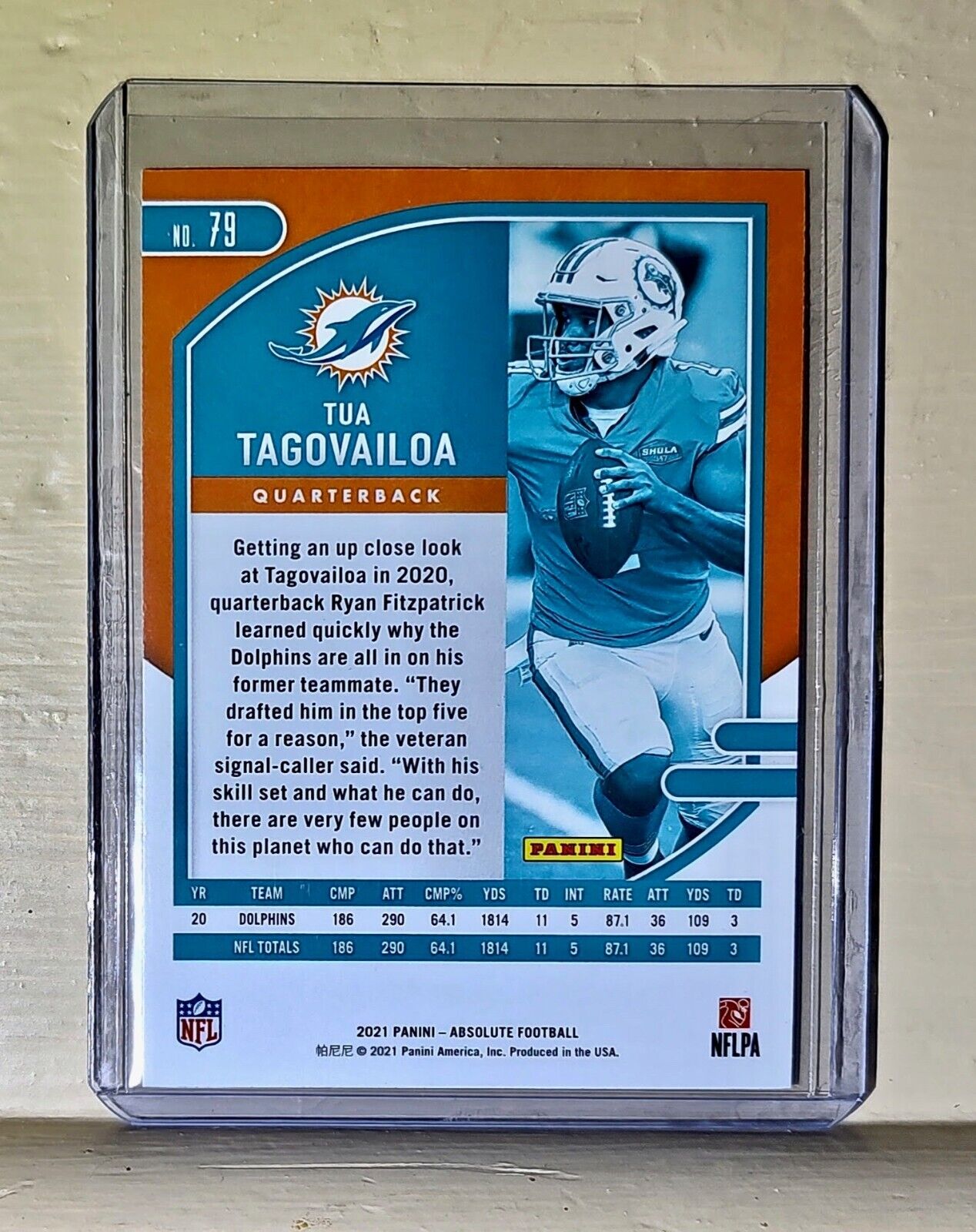 Tua Tagovailoa 2021 Panini NFL Absolute Football #79 Card Dolphins