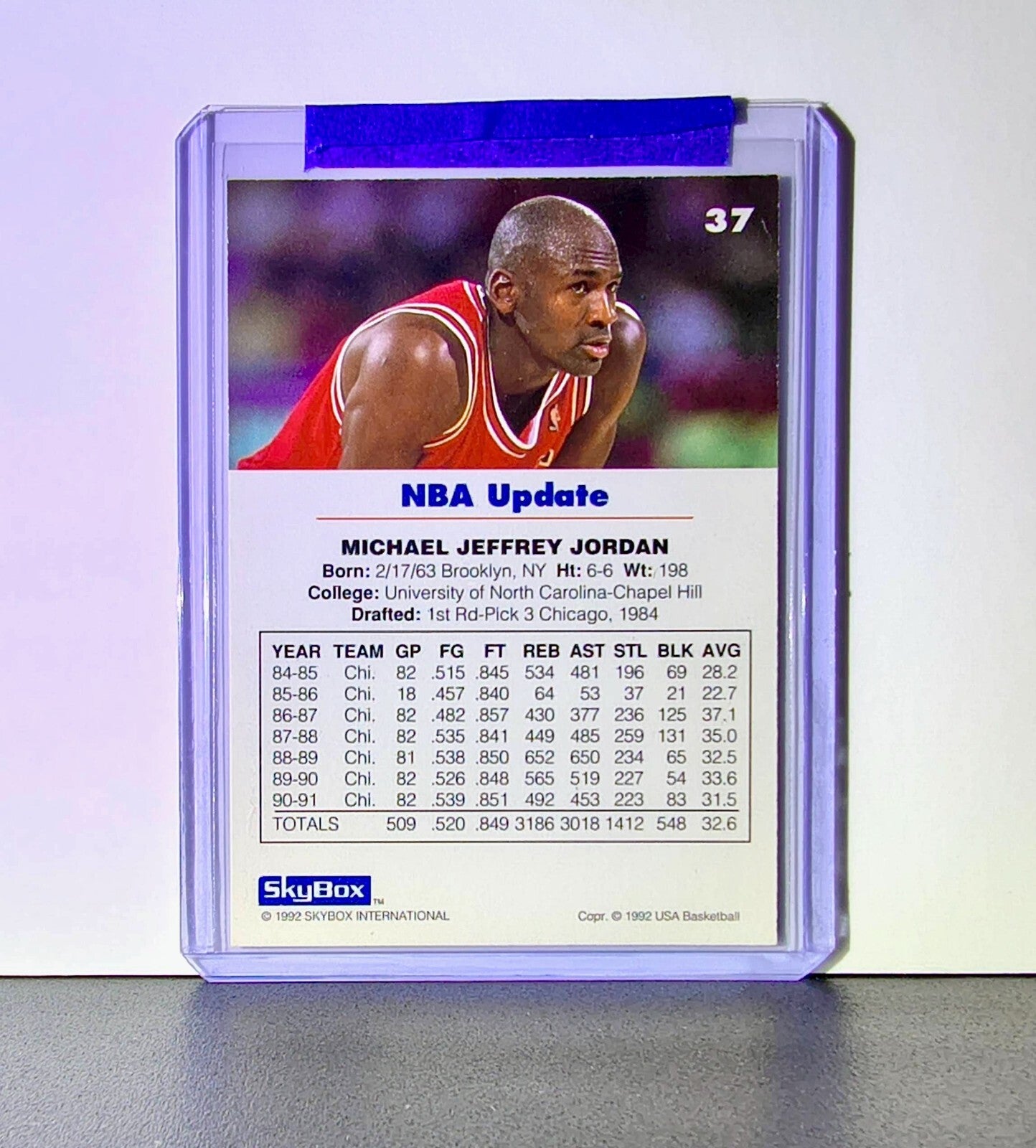 Michael Jordan 1992-93 Skybox USA Basketball #37 Basketball Card Chicago Bulls