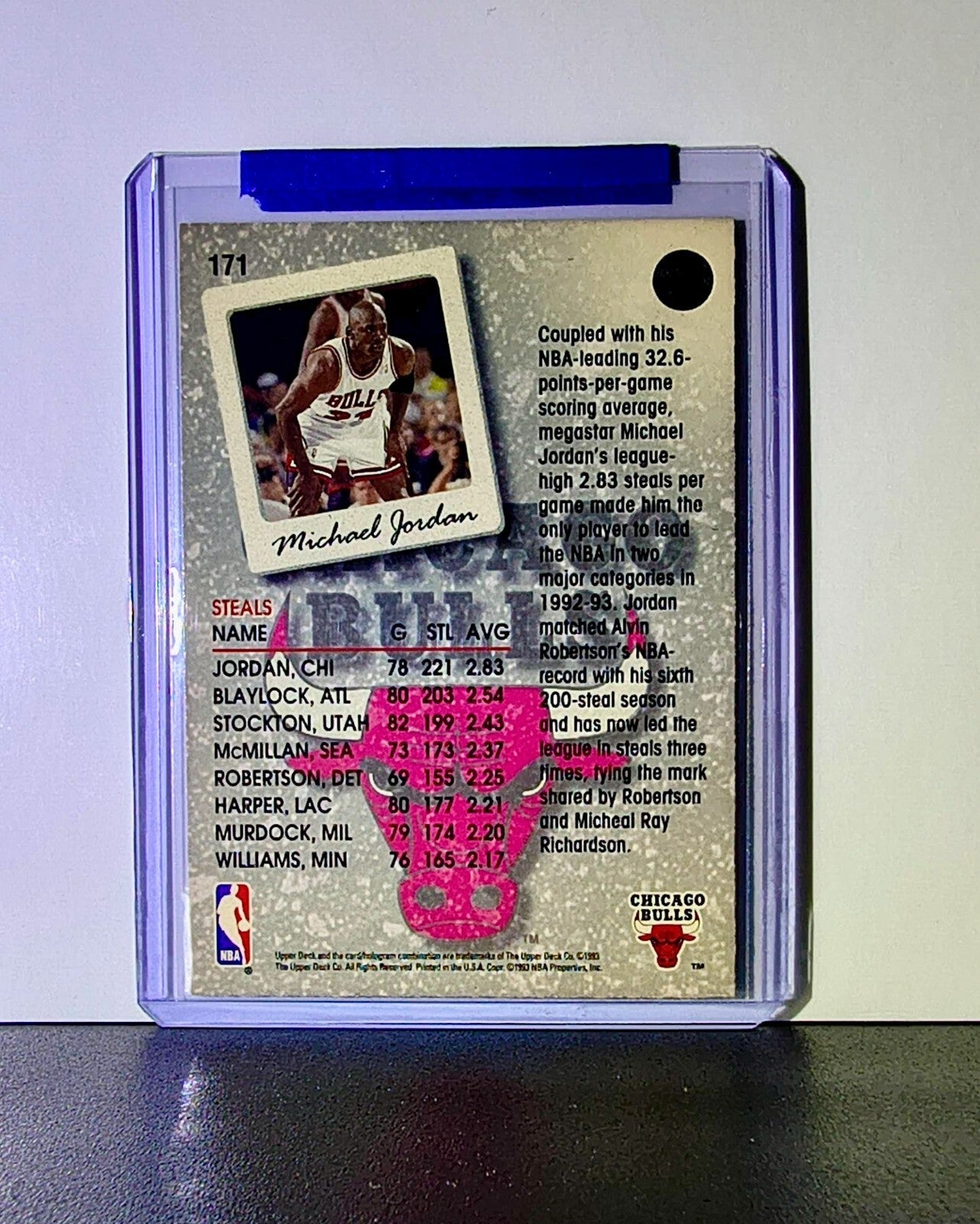 Michael Jordan 1993-94 Upper Deck Season Leaders #171 Basketball Card Bulls