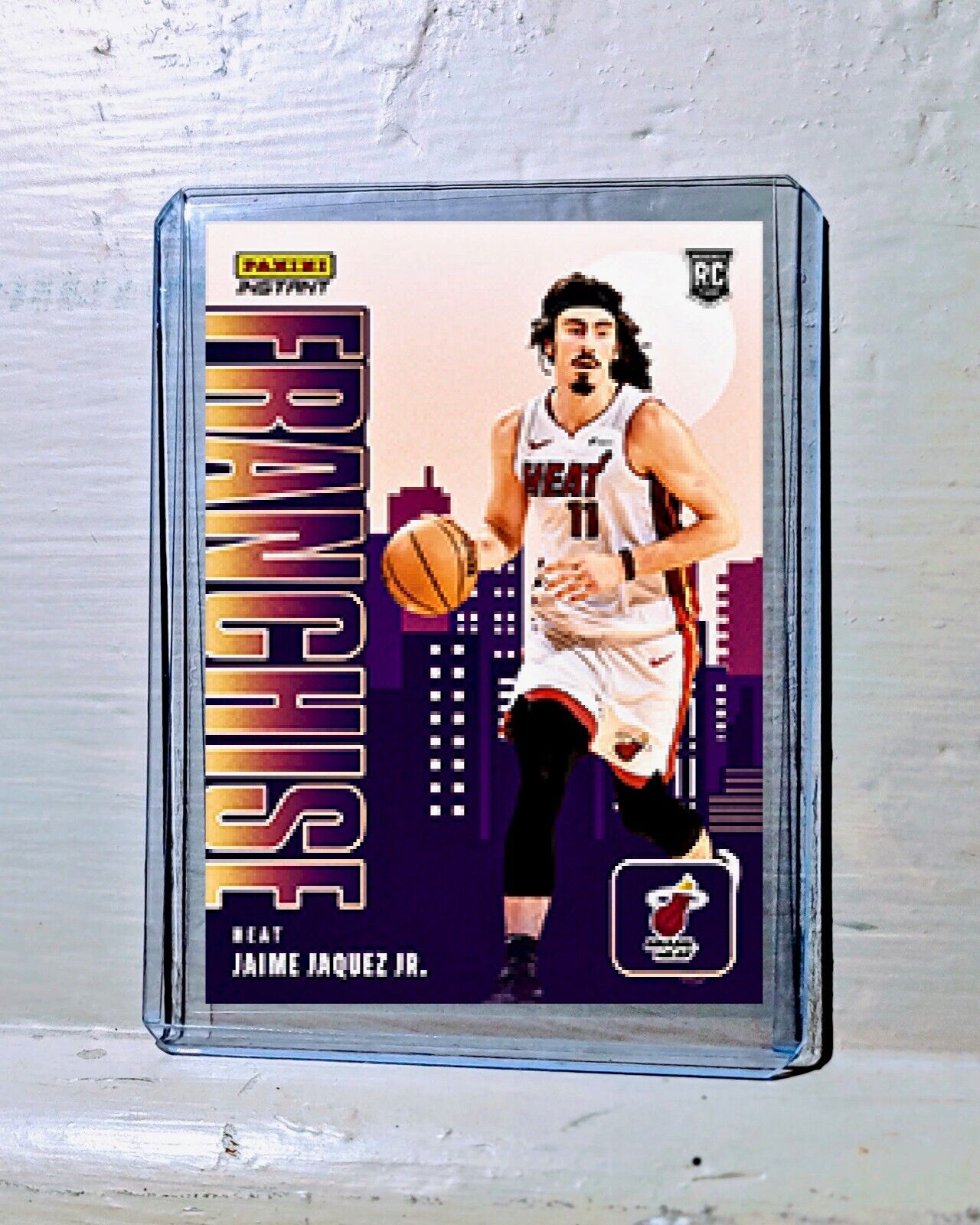 Jaime Jaquez Jr. 2023-24 NBA #8 Franchise Basketball Card Miami Heat 1/485