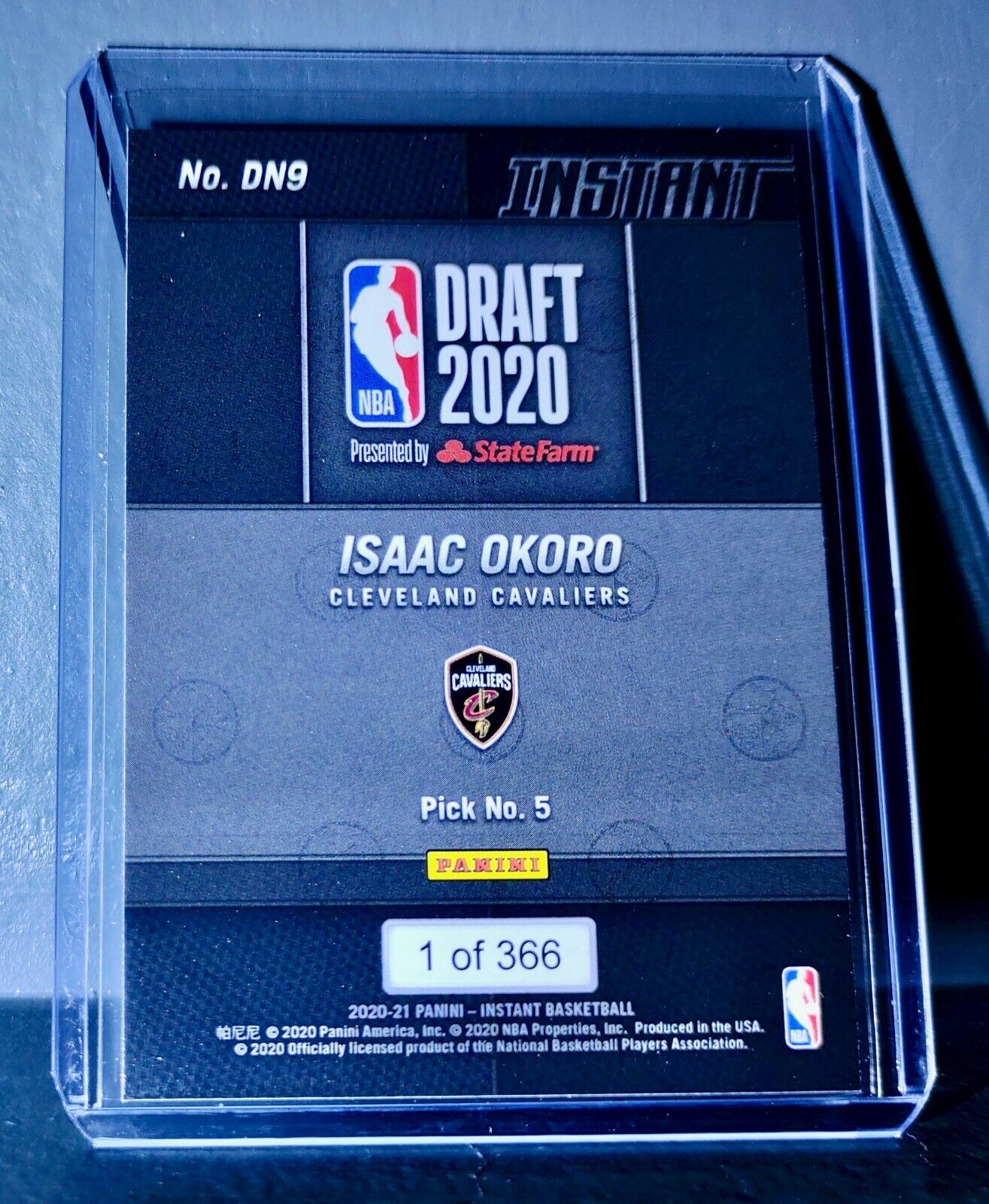 Isaac Okoro 2020-21 Panini NBA Draft Night #9 Basketball Rookie Card 1 of 366