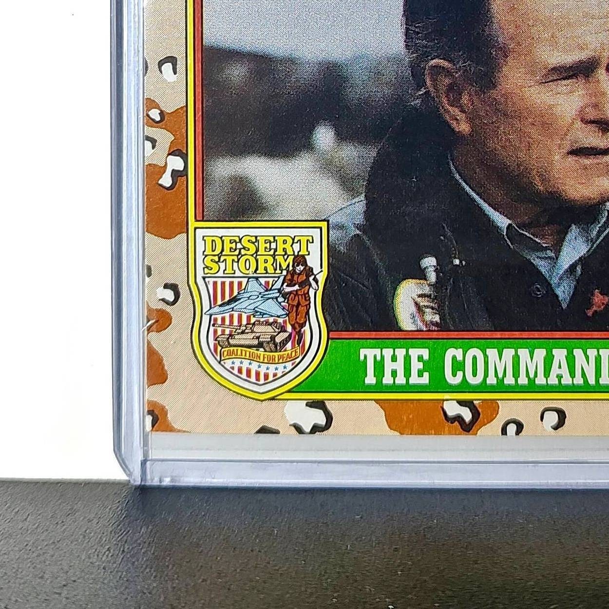 The Commander in Chief 1991 Topps Desert Storm #1 Card
