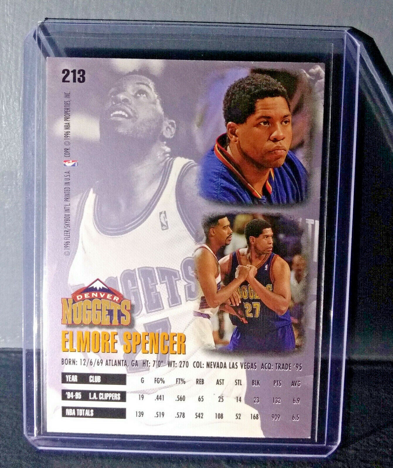 1995-96 Elmore Spencer #213 Basketball Card