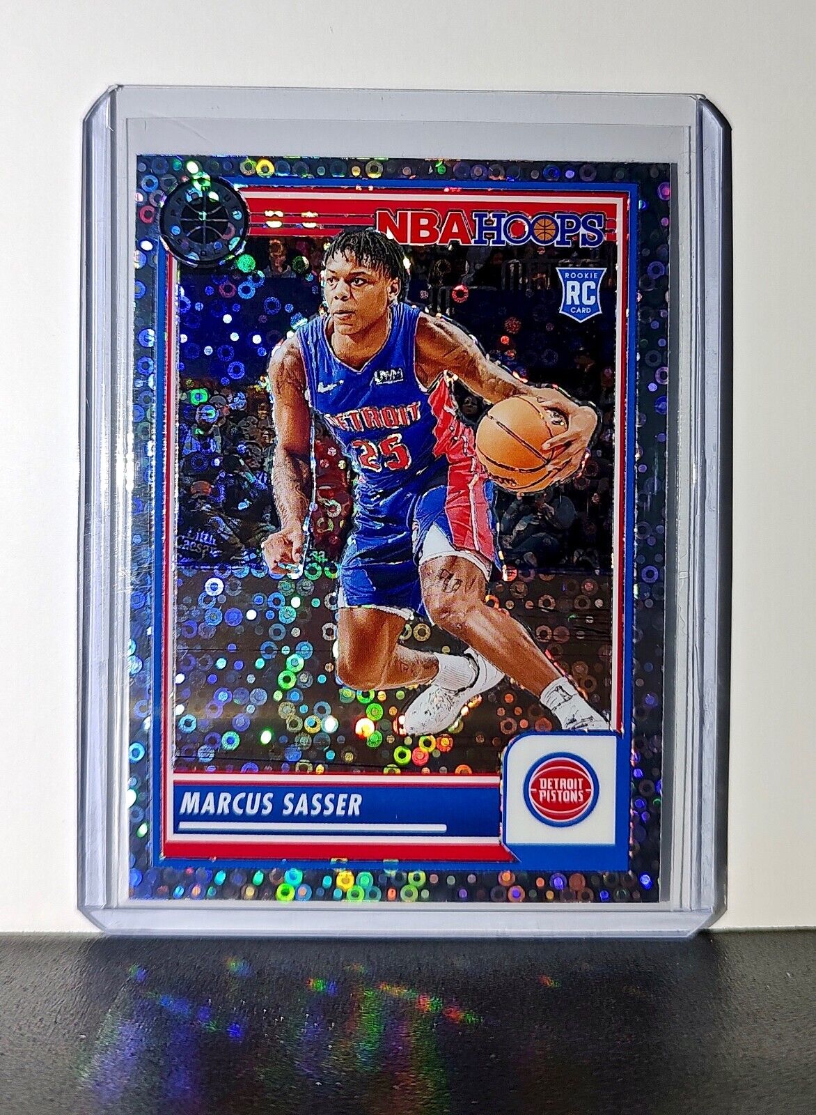 Marcus Sasser 2023-24 Panini Premium NBA Hoops #45 Disco Prizm Rookie Pistons