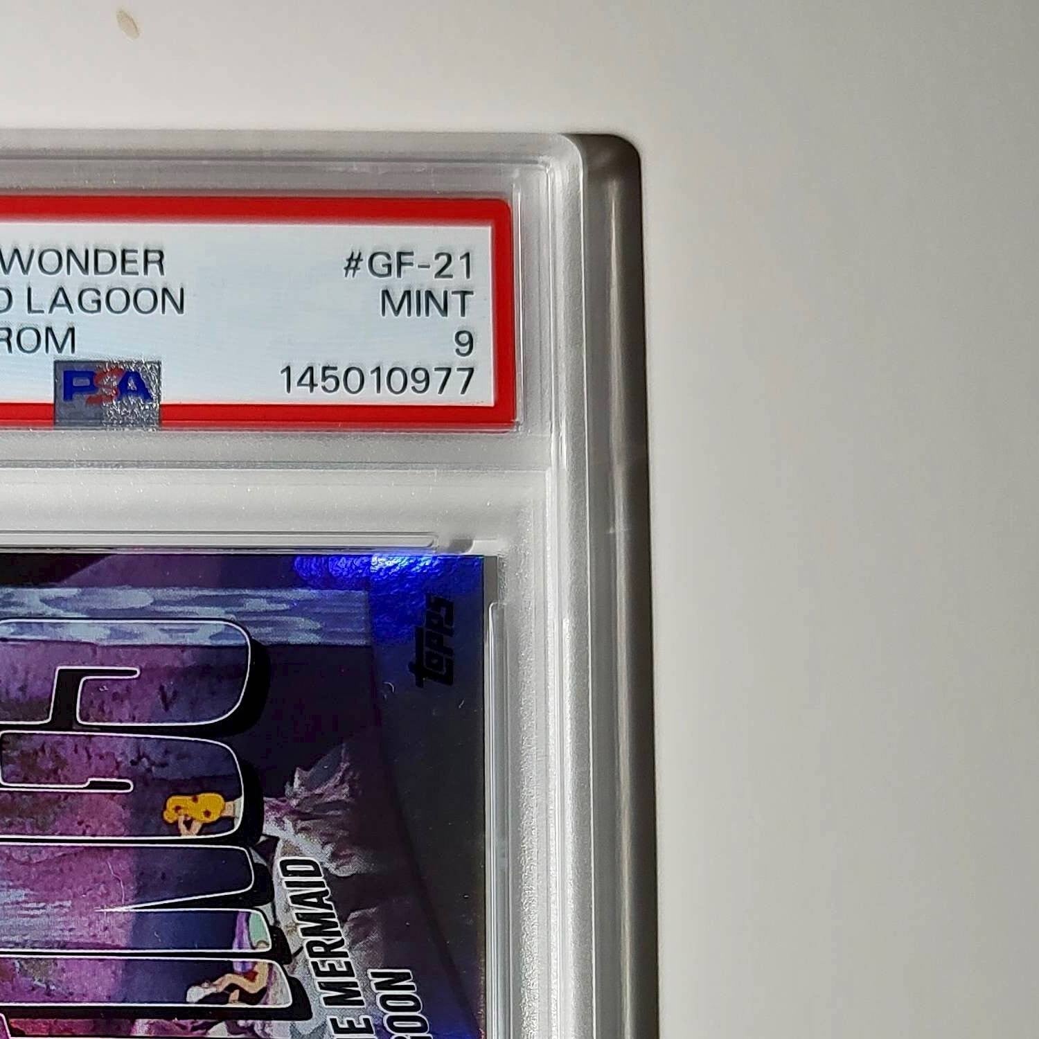 The Mermaid Lagoon 2025 Topps Disney #GF-21 Greetings From Card Peter Pan PSA 9