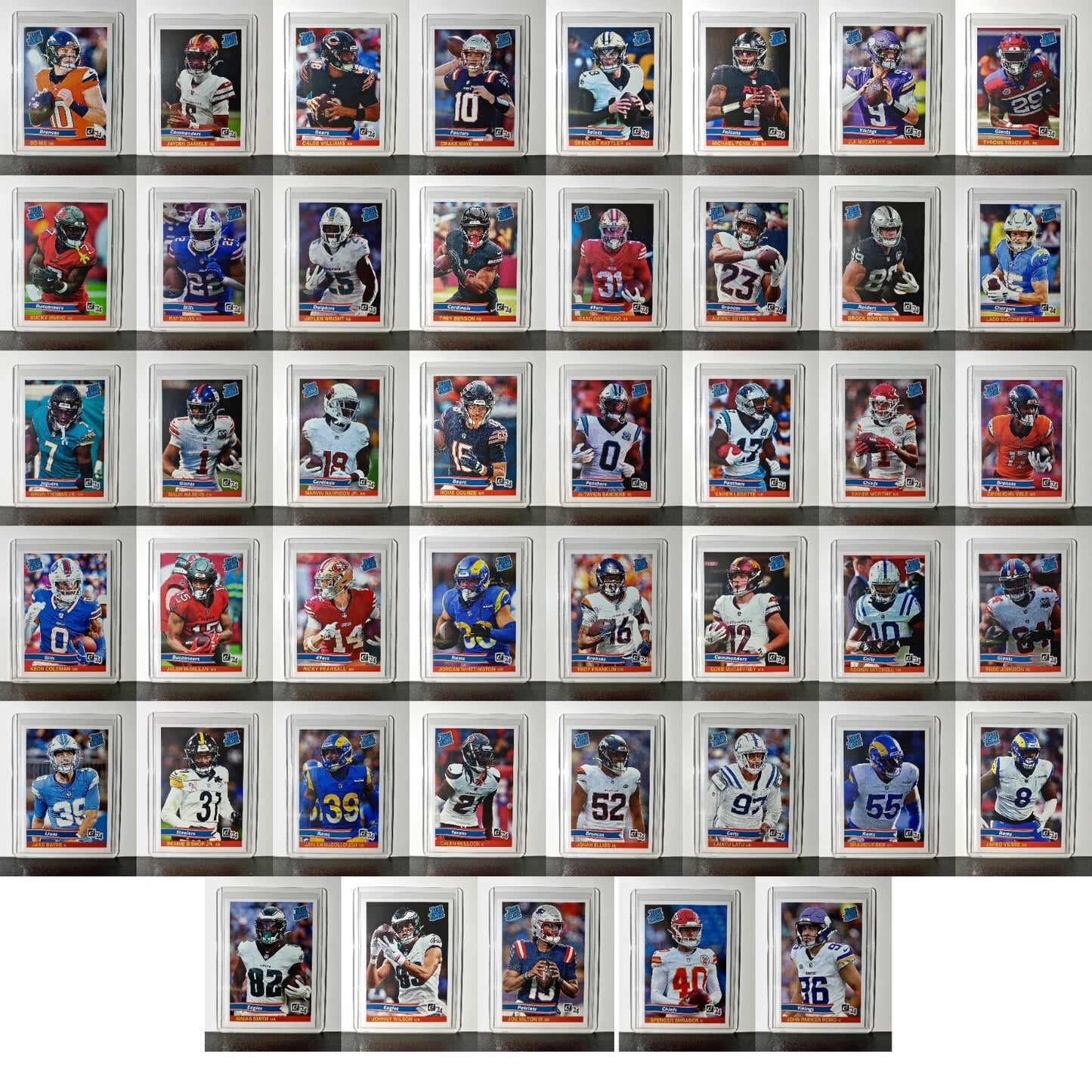 2024 Panini NFL Rated Rookie Retro Complete 45 Card Rookie Football Set 1 of 890