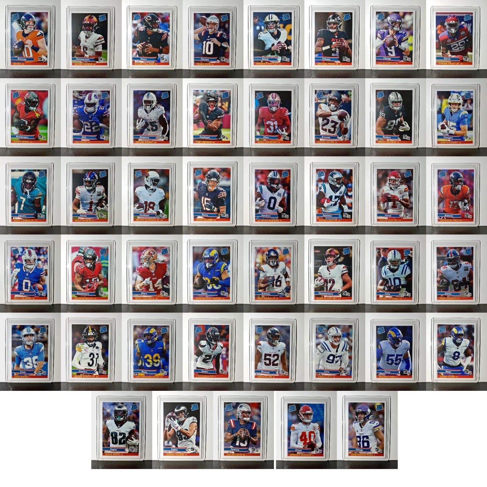 2024 Panini NFL Rated Rookie Retro Complete 45 Card Rookie Football Set 1 of 890