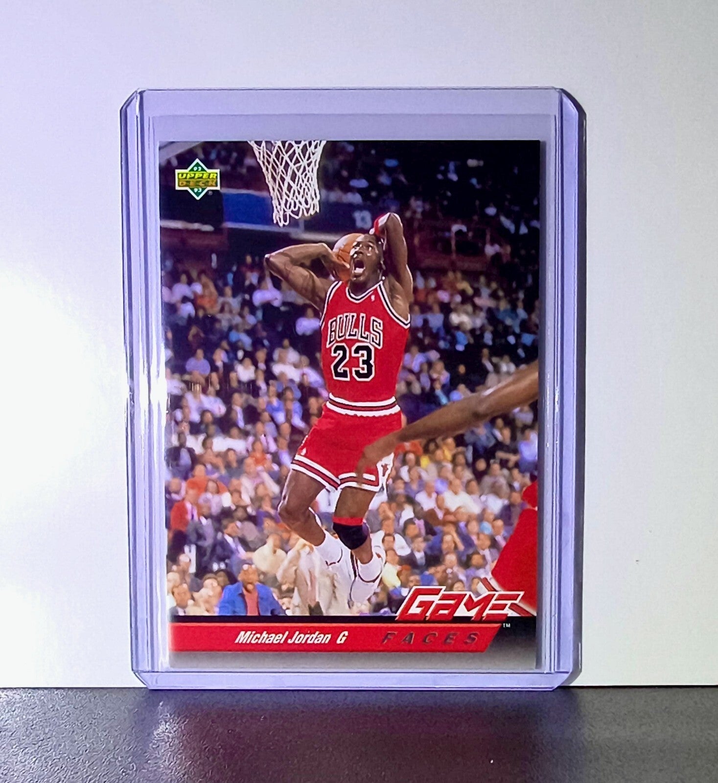 Michael Jordan 1992-93 Upper Deck Game Faces #488 Basketball Card Chicago Bulls